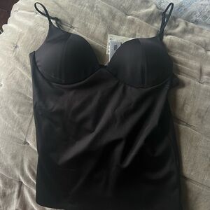 Zara Black Satin Chemise